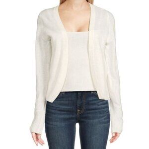 Naadam Womens Cream Cashmere Bolero and Tank Set Size M